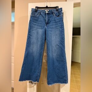 Kut from the Kloth Meg Fab Ab wide leg Distressed Blue Flare Jeans